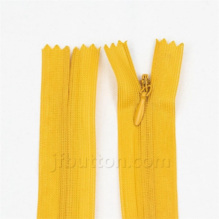 White Invisible Zipper