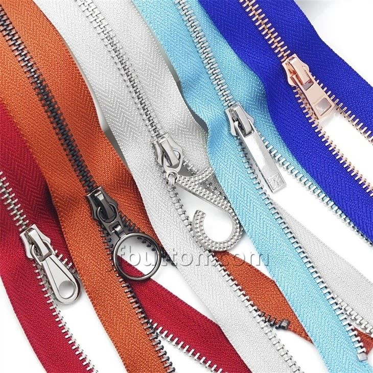 Colored Metal Zippers