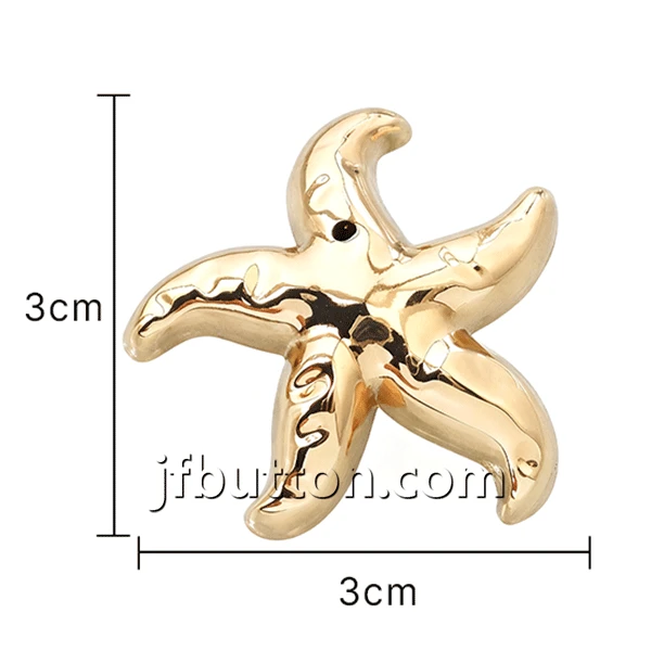 Metal Gold Star Shank Button suppliers