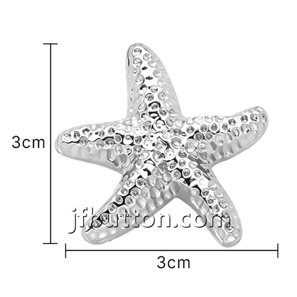 Metal Starfish Buttons With Shank suppliers