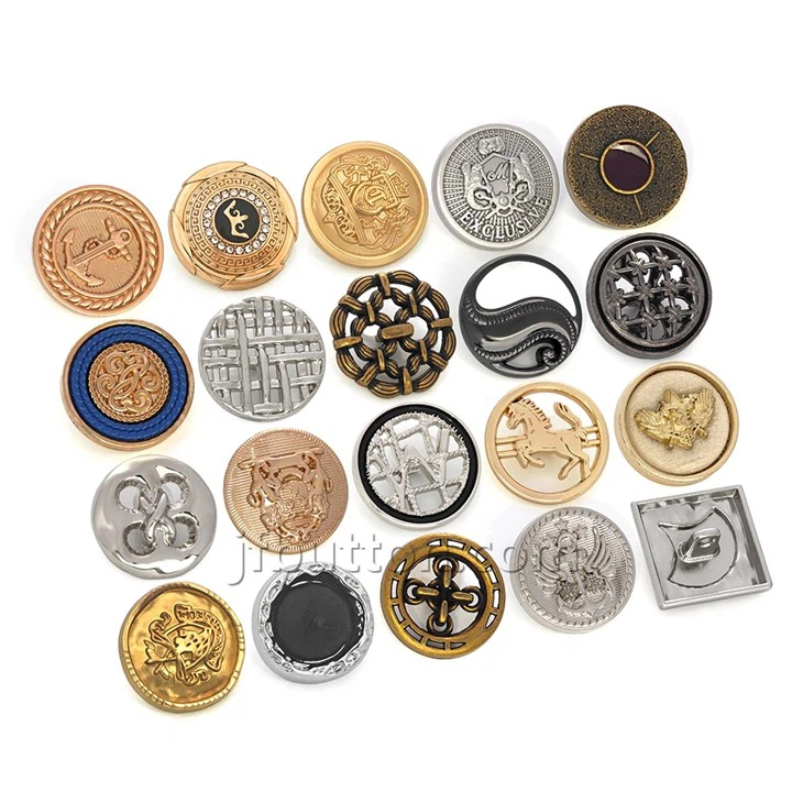 Round Antique Finish Shank Metal Button