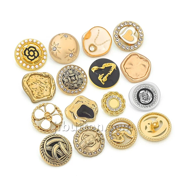 Silver And Gold Shank Buttons