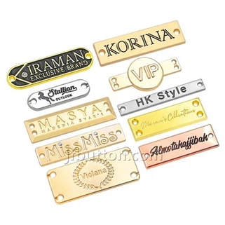 Personalizētas metāla apģērbu birkas