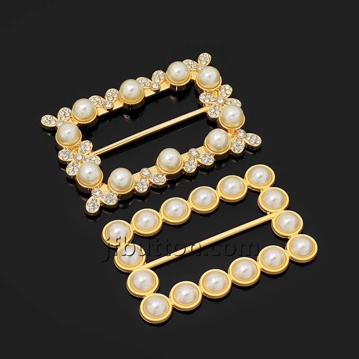 Square Pearl Belt Buckle Pin For Dress factory